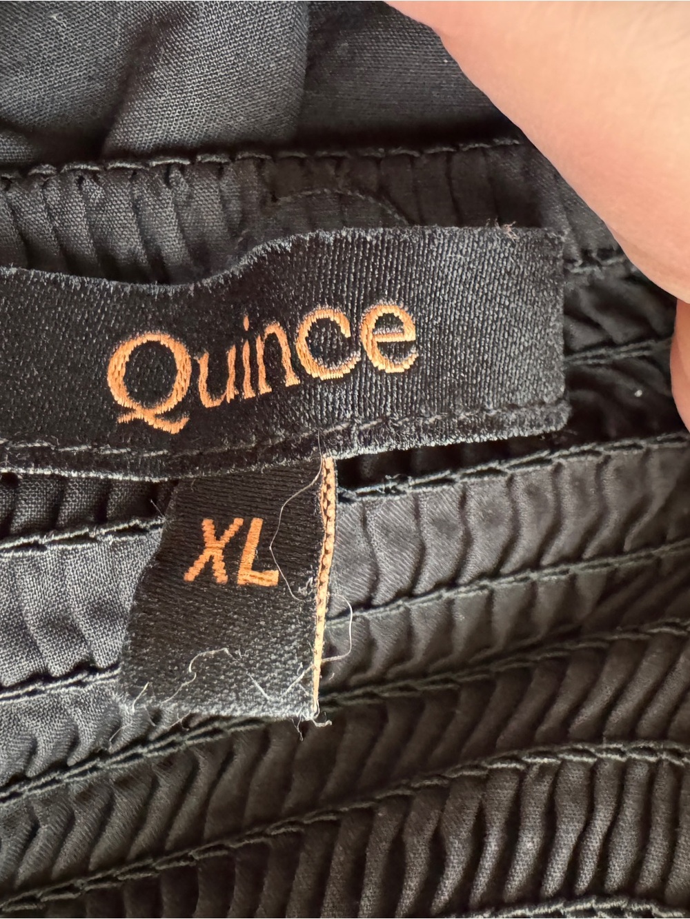 QUINCE black organic cotton maxi dress - XL - Picture 6 of 12